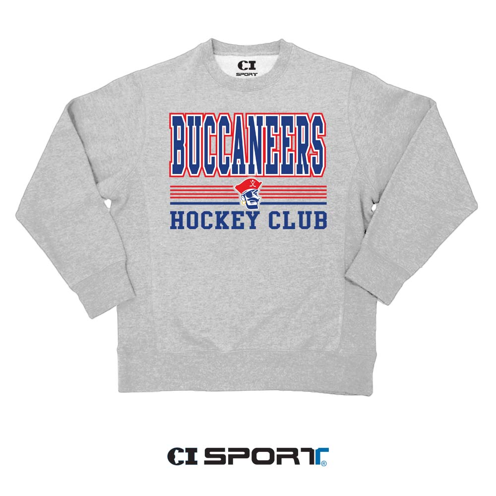 Crewneck- Grey Buccaneers Hockey Club