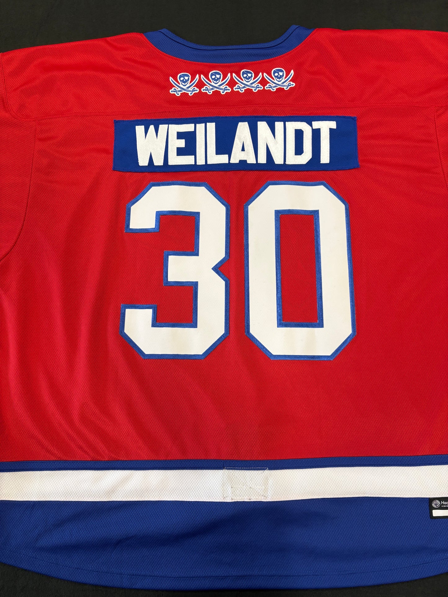 #30 Game Worn Authentic Red Weilandt Jersey
