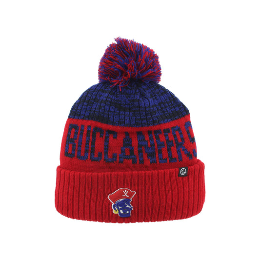 Winter Hat- Red and Blue with Buc Head