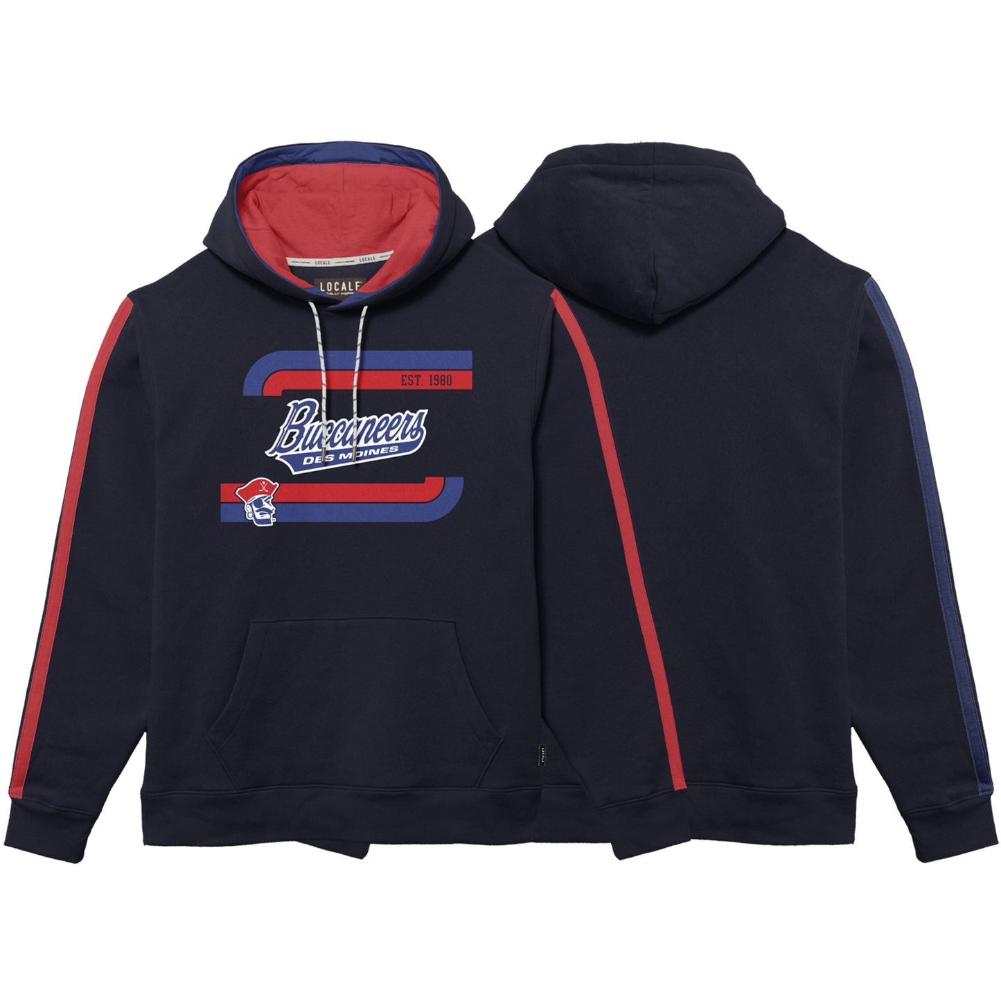 Hoodie- Black Buccaneers Des Moines