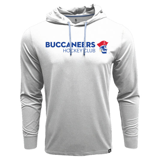 Long Sleeve with Hood- Buccaneers Hockey Club White