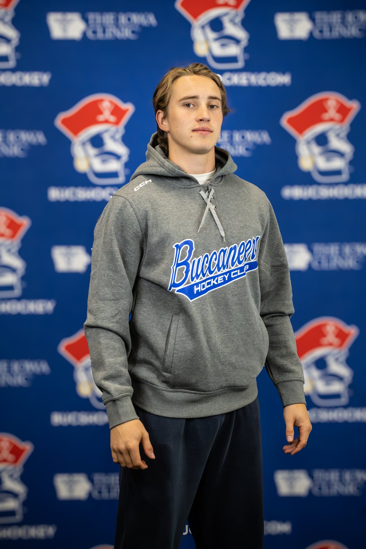 Grey CCM Buccaneers Hoodie
