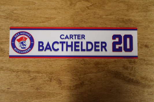 Carter Bacthelder Name Plate