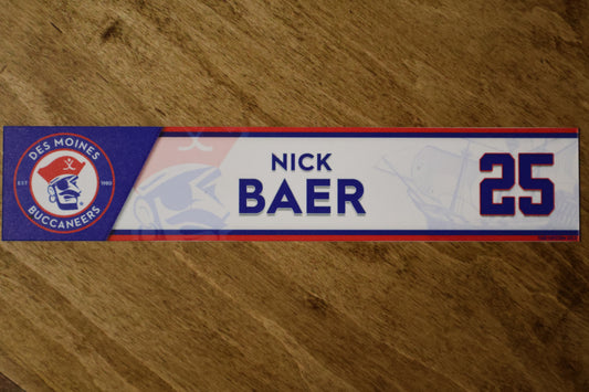 Nick Baer Name Plate