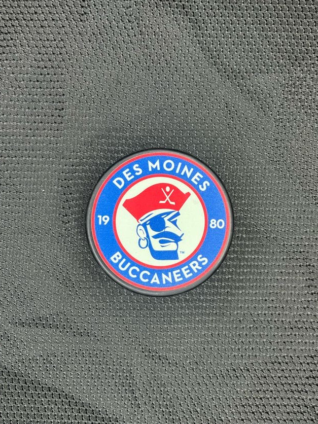 Puck- Vintage Logo Des Moines Buccaneers