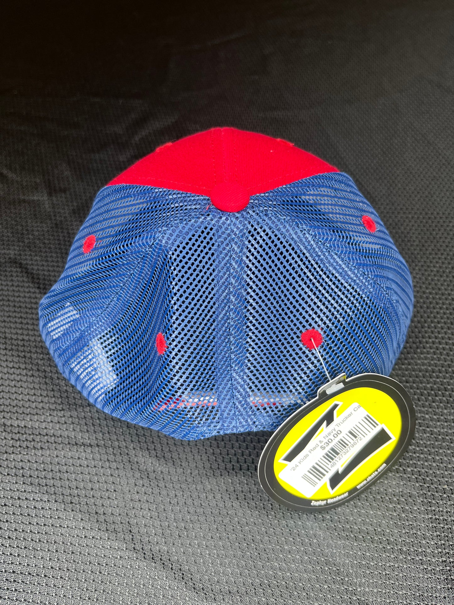 Hat- Youth Navy & Red Trucker