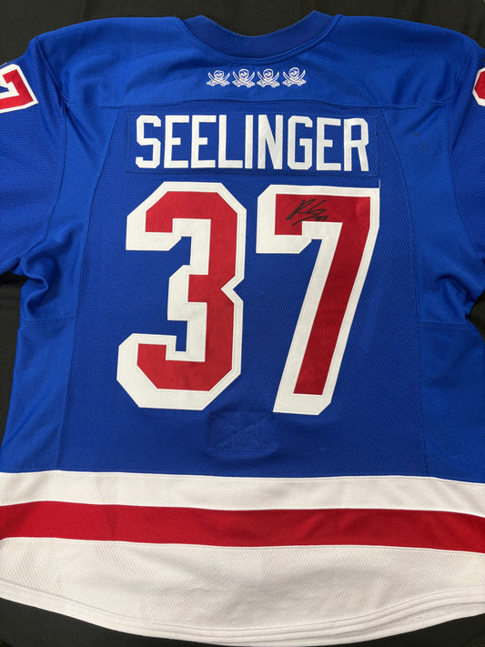 #37 Game Worn Authentic Signed Seelinger Jersey