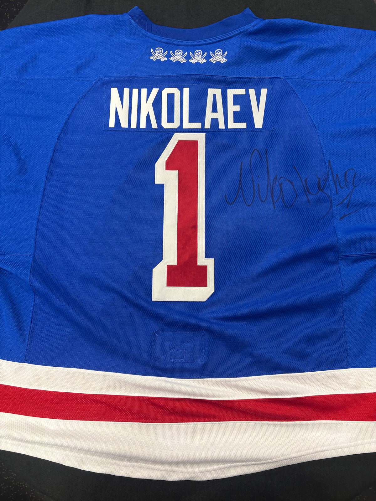 #1 Game Worn Authentic Signed Nikoleav Jersey