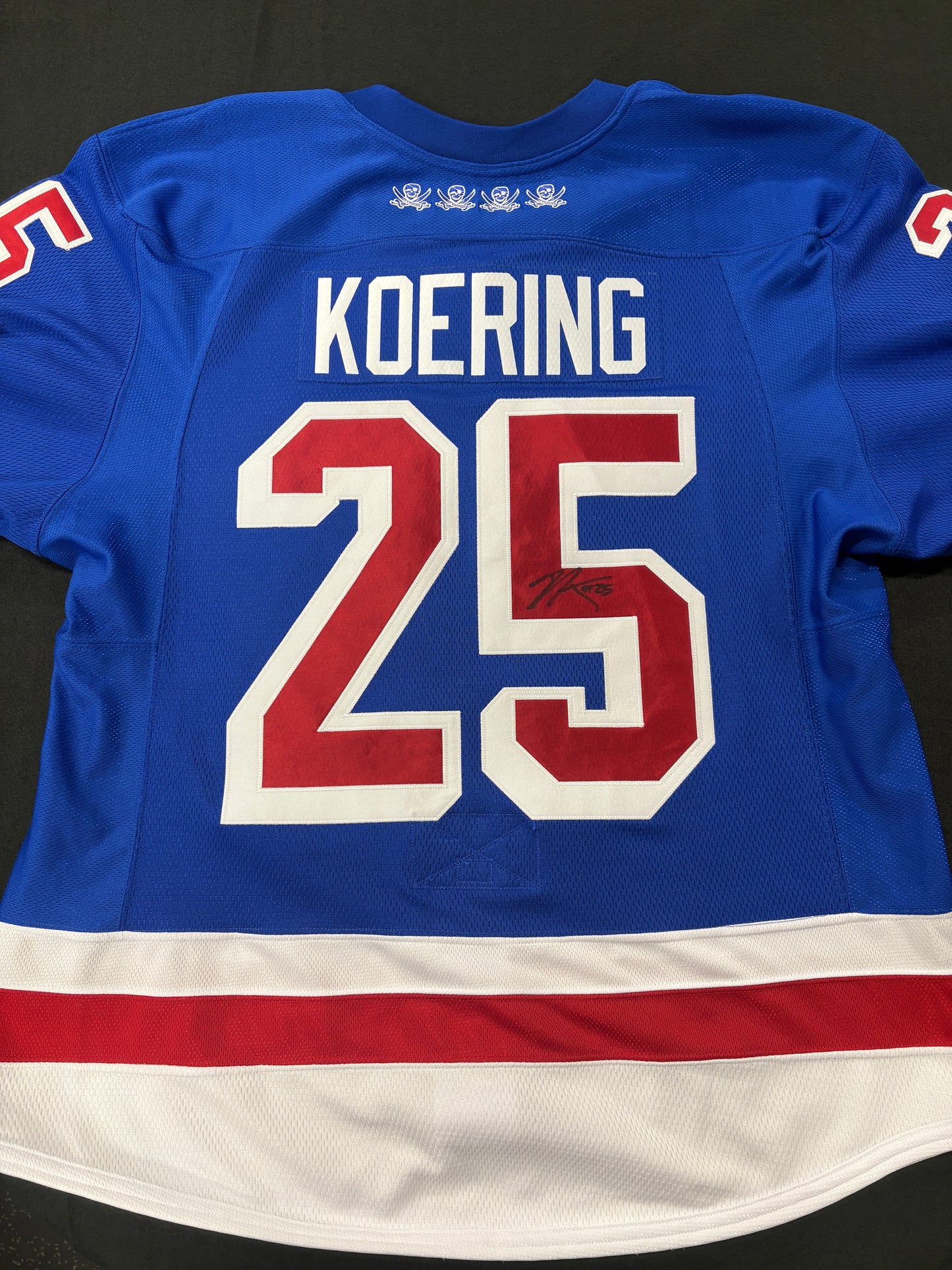 #25 Game Worn Authentic Signed Koering Jersey