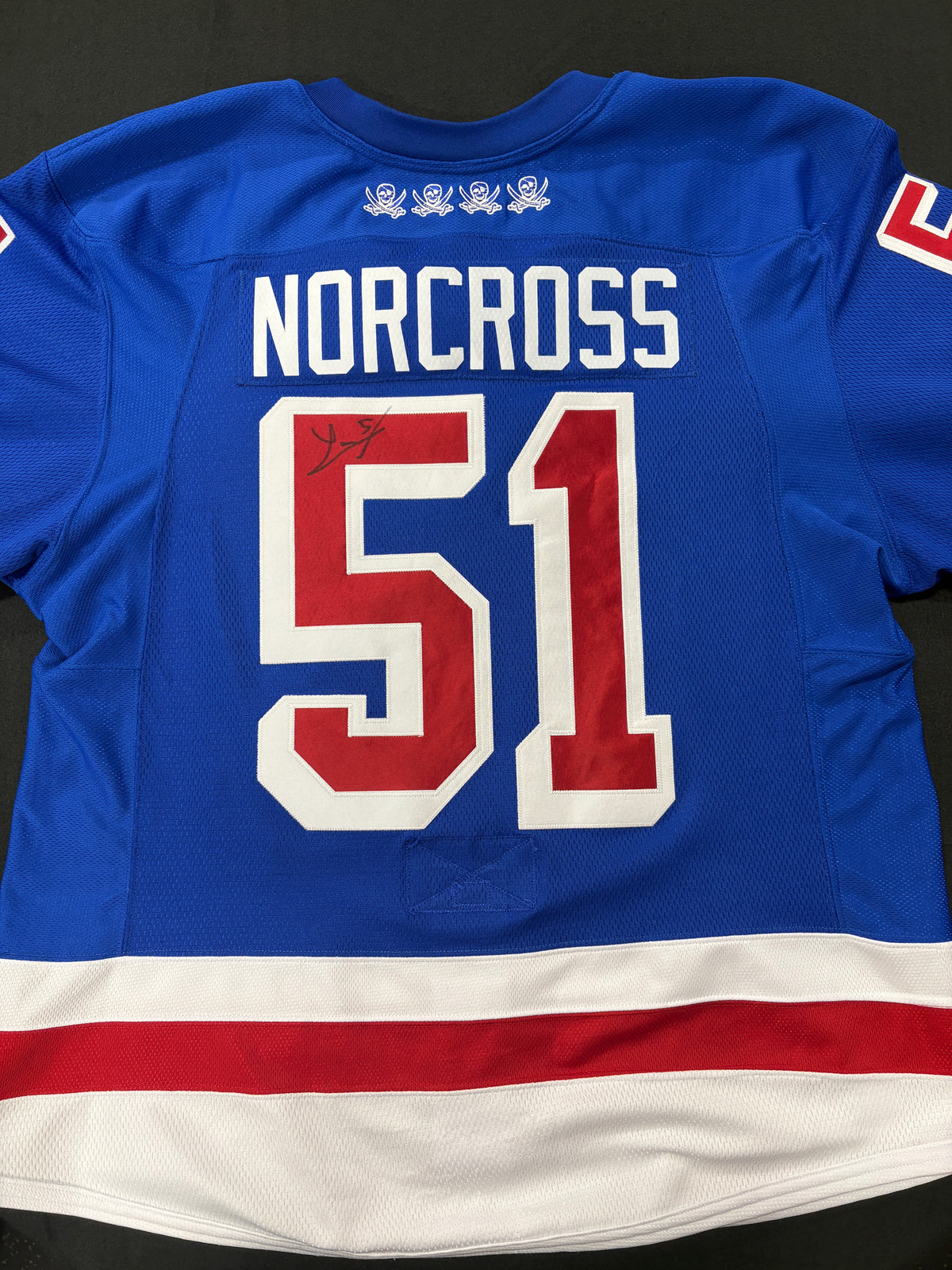 #51 Game Worn Authentic Signed Norcross Jersey