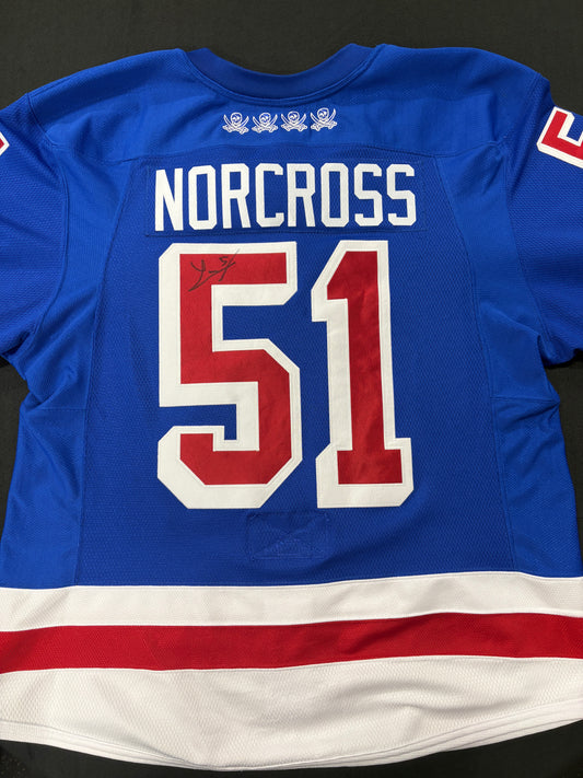 #51 Game Worn Authentic Signed Norcross Jersey