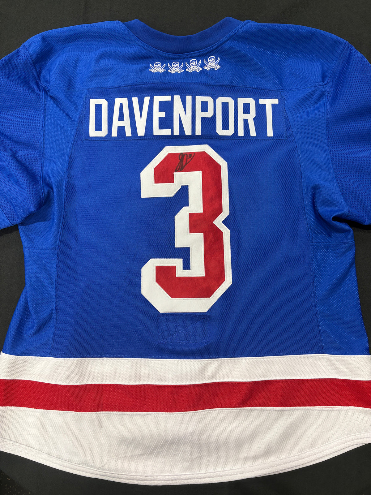 #3 Game Worn Authentic Signed Davenport Jersey