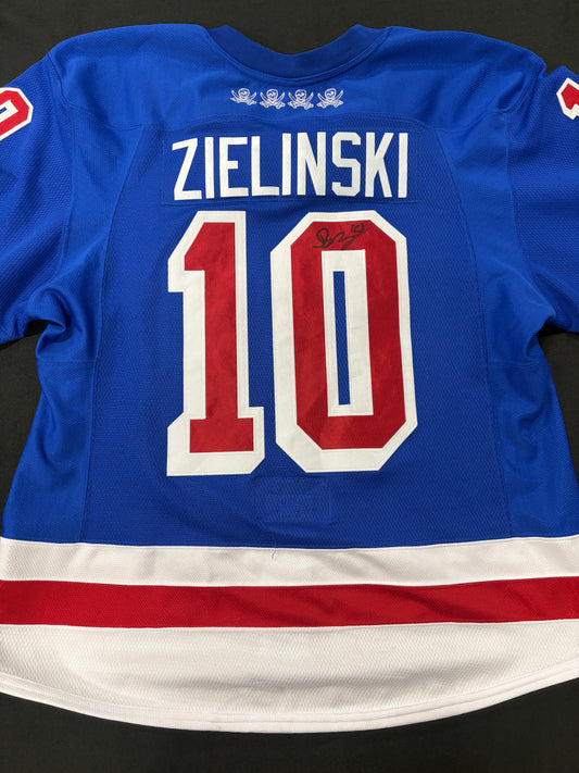 #10 Game Worn Authentic Signed Zielinski Jersey