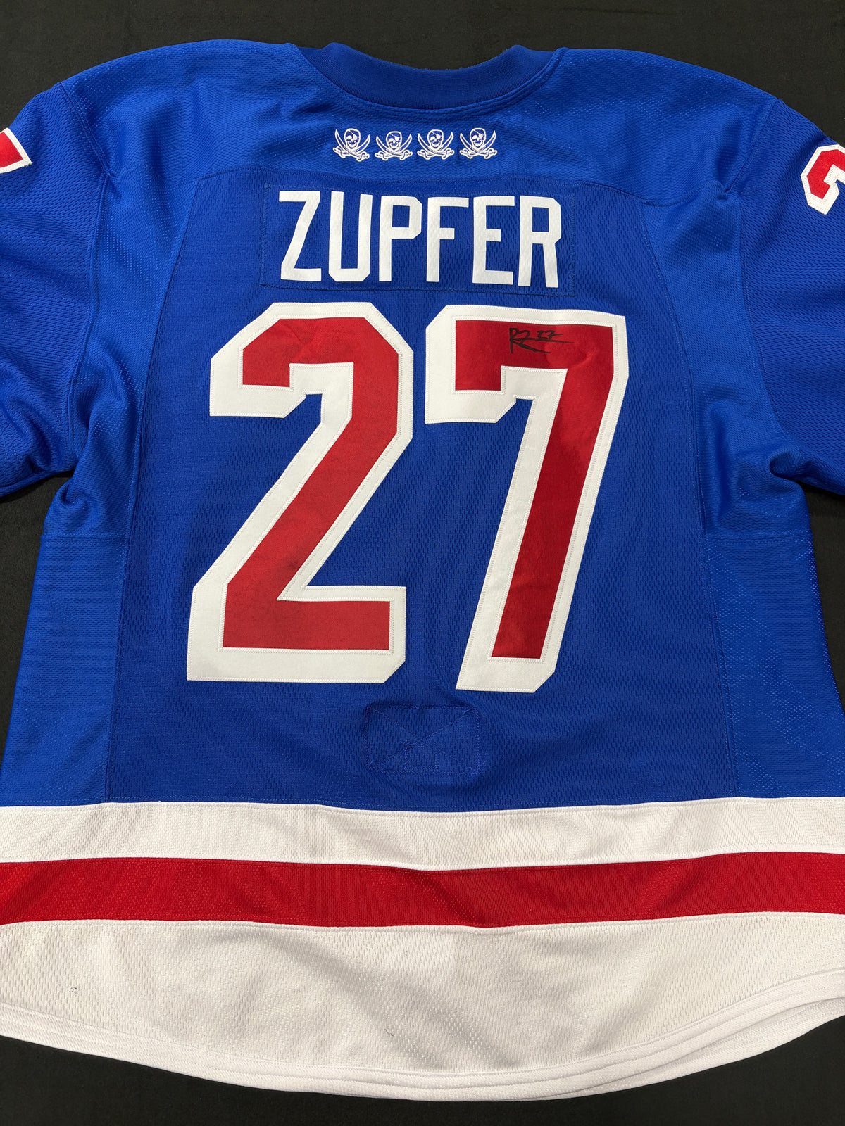 #27 Game Worn Authentic Signed Zupfer Jersey