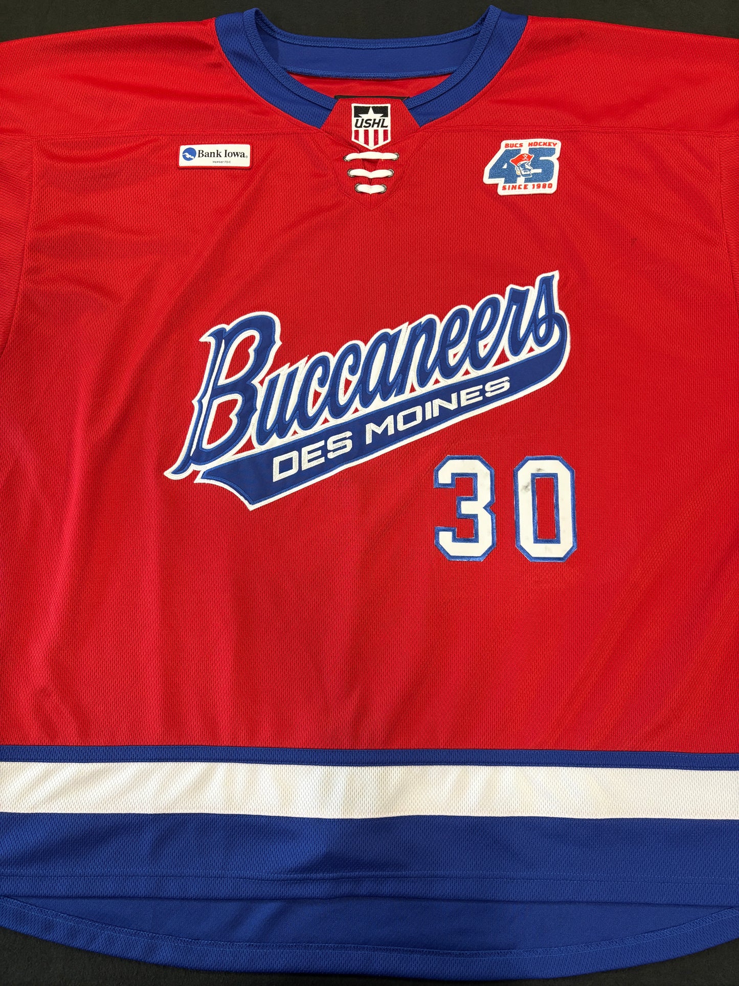 #30 Game Worn Authentic Red Weilandt Jersey