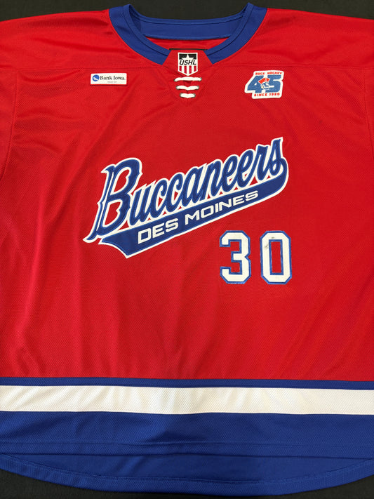 #30 Game Worn Authentic Red Weilandt Jersey