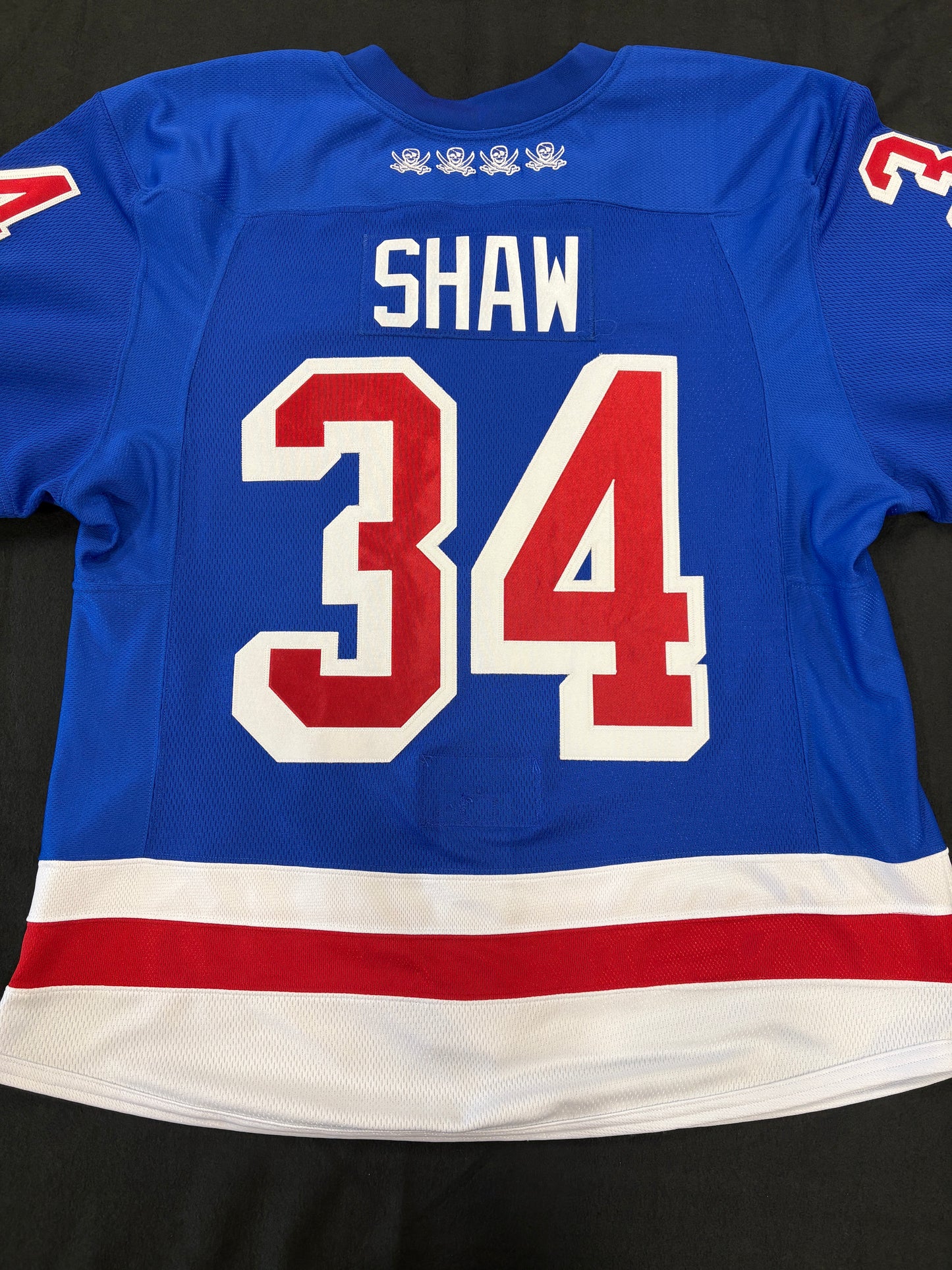 #34 Authentic Blue Shaw Jersey