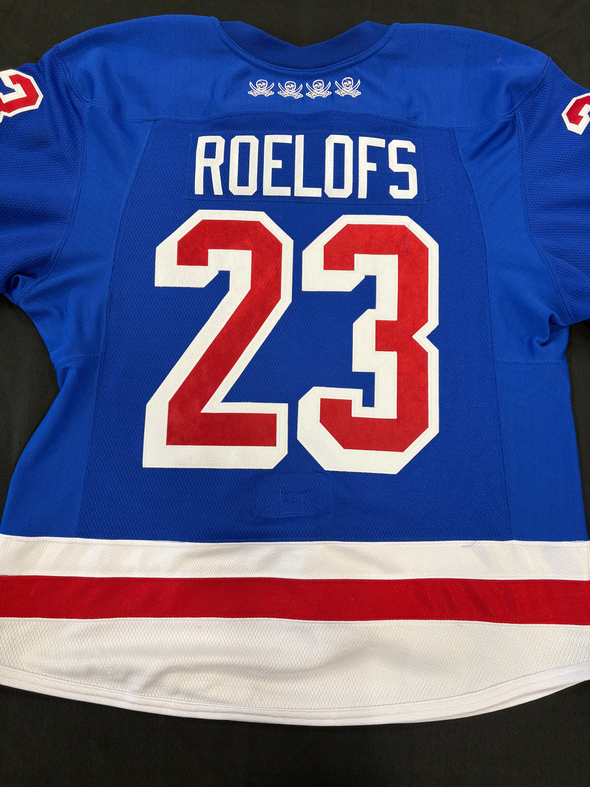 #23 Game Worn Authentic Blue Roelofs Jersey