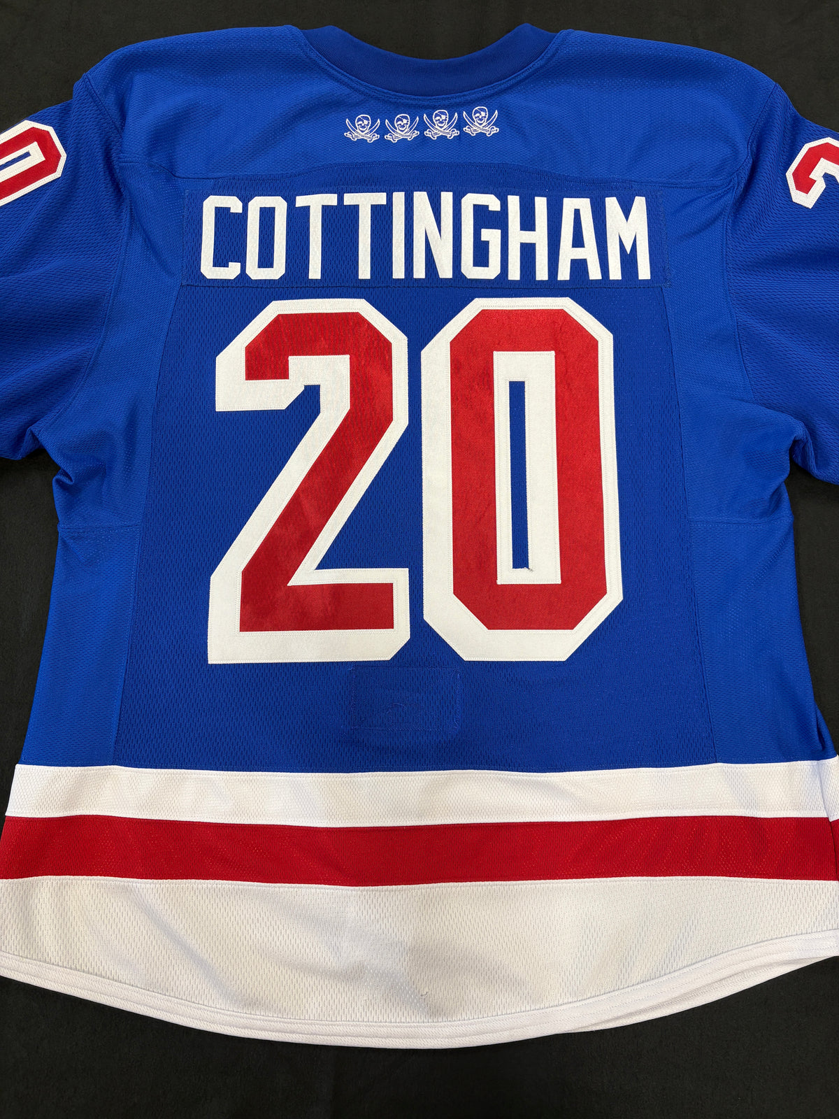 #20 Game Worn Authentic Blue Cottingham Jersey