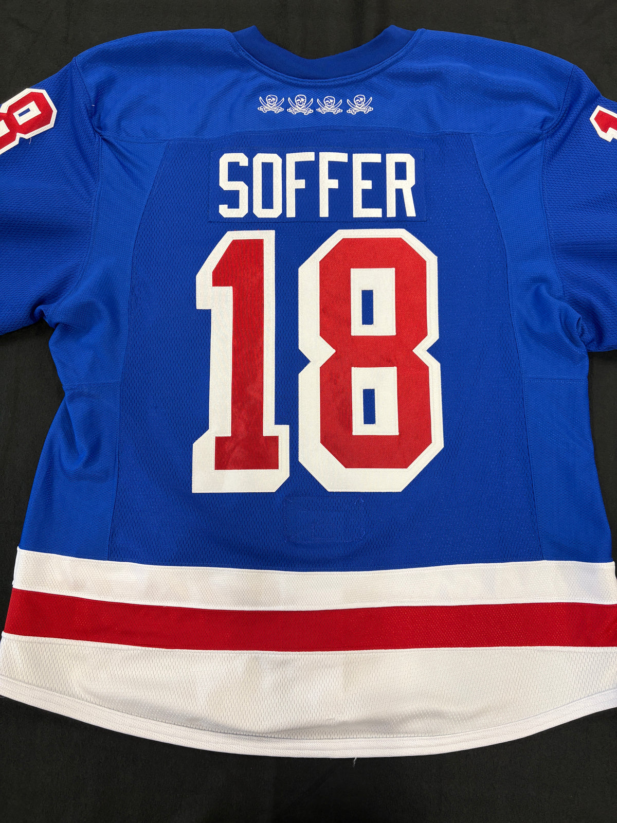 #18 Game Worn Authentic Blue Soffer Jersey