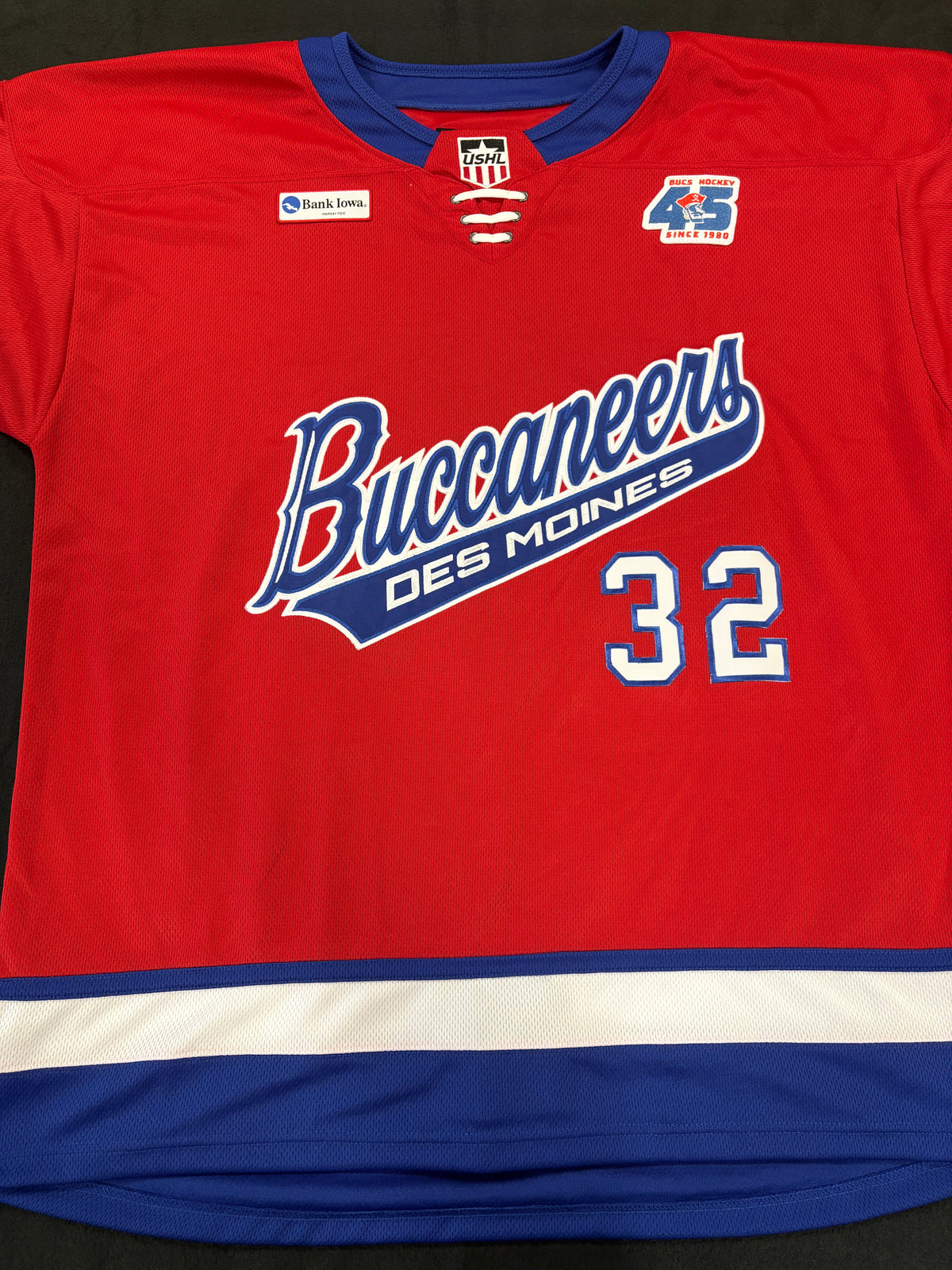 #32 Red Authentic Jersey