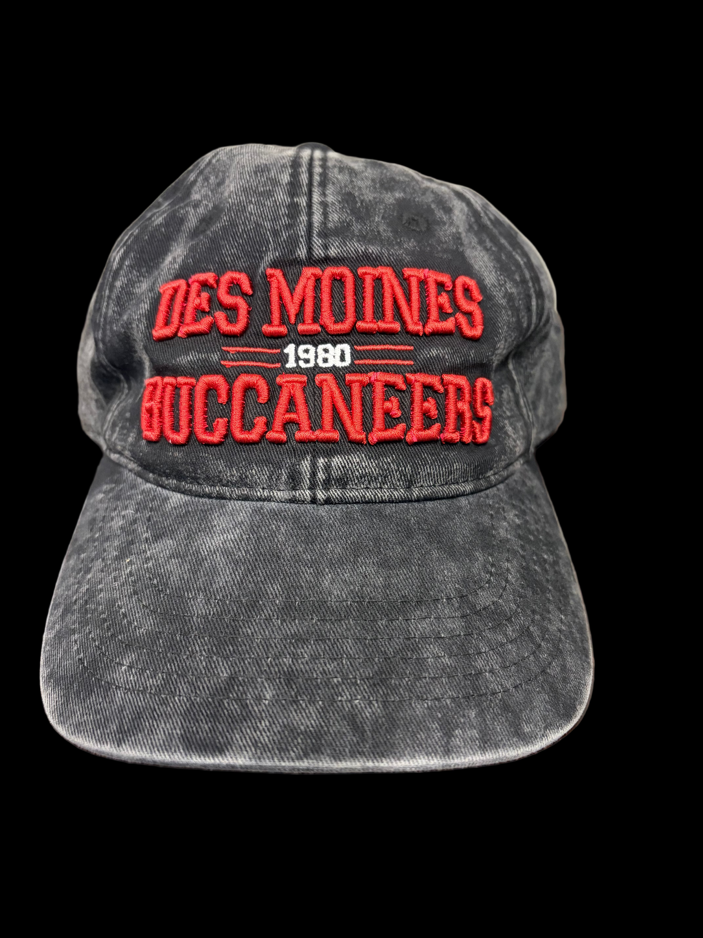 Hat- Black Des Moines Buccaneers